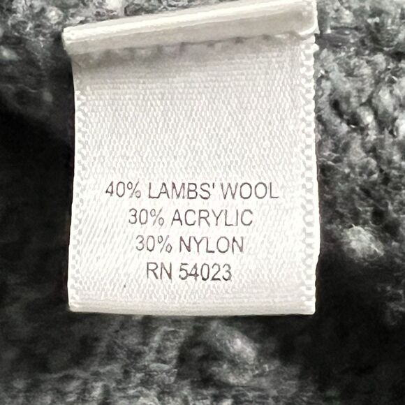 Banana Republic Cardigan Womens XL Gray Lambs Wool Button Tweed Knit Preppy - Picture 6 of 10